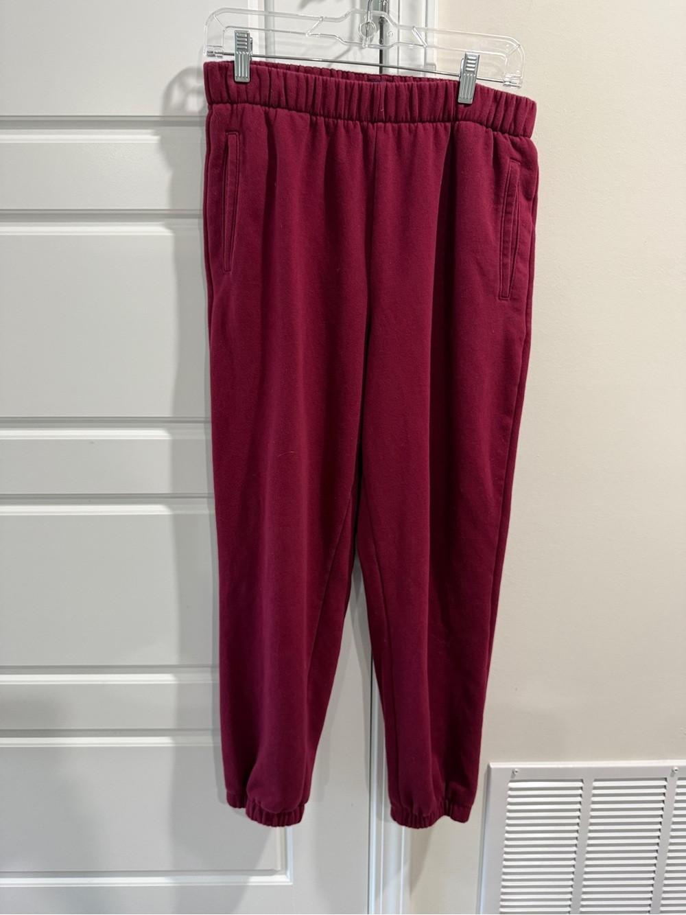 Gap Burgundy Fleece Jogger Sweatpants Size Medium